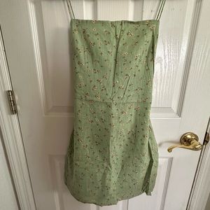 Green floral dress